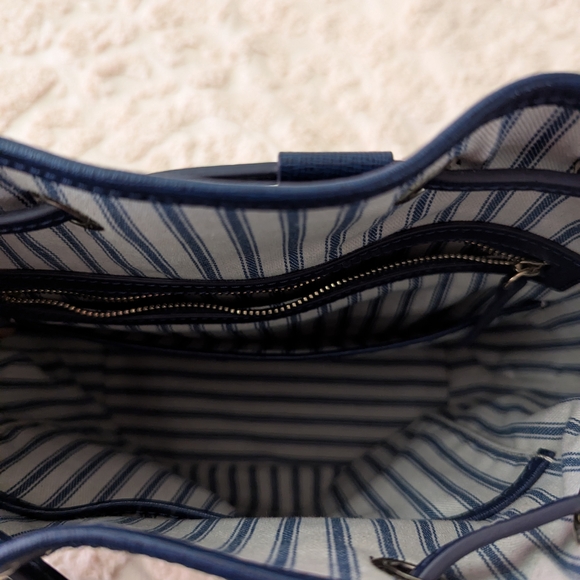 Dooney & Bourke Navy Blue Bucket Bag - Picture 8 of 14